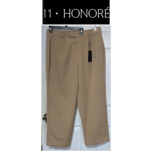 😎 11 HONORE Beige Trousers NWT 16 - Picture 1 of 14